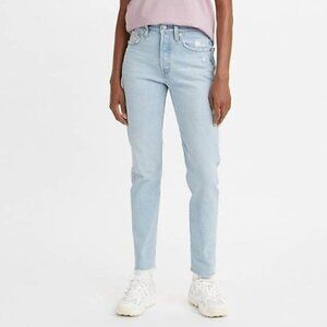 NWT Levi's 501 Skinny Jeans Size 26 High Waist Distressed Blue Light Wash